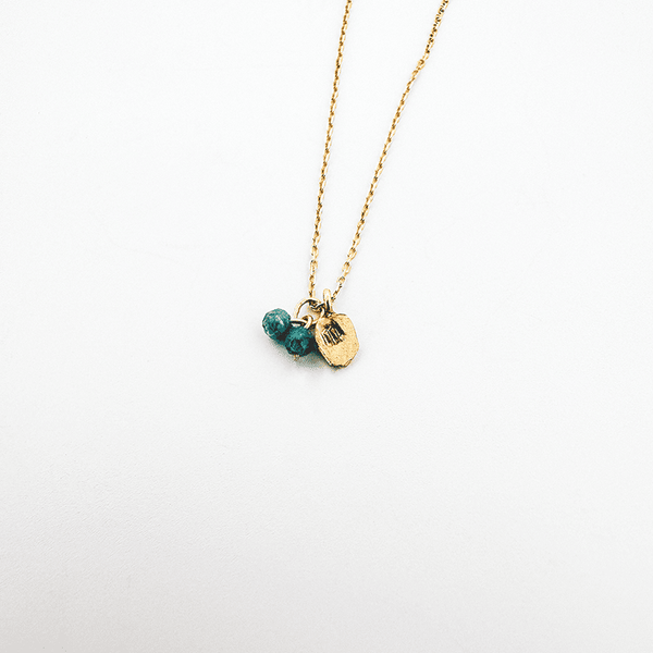 Collier Chaîne Forçat Diamanté en Or 18 Carats avec Petites Pierres Semi-Précieuses et Médaillon Personnalisable - 7 Compositions au Choix
