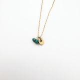 Collier Chaîne Forçat Diamanté en Or 18 Carats avec Petites Pierres Semi-Précieuses et Médaillon Personnalisable - 7 Compositions au Choix