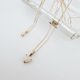 Collier Opale Cœur Or 18 Carats