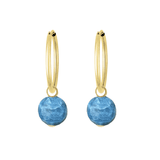 Créoles lisses Or 18 carats avec les pierres