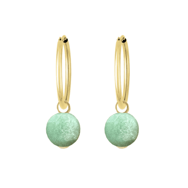 Créoles lisses Or 18 carats avec les pierres