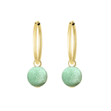 Créoles lisses Or 18 carats avec les pierres