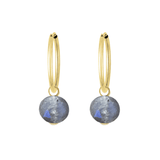 Créoles lisses Or 18 carats avec les pierres
