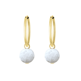 Créoles lisses Or 18 carats avec les pierres