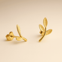 Boucles d'oreilles Feuille de Grâce
