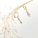 Boucle d'oreille détails Diamant Or 9 Carats