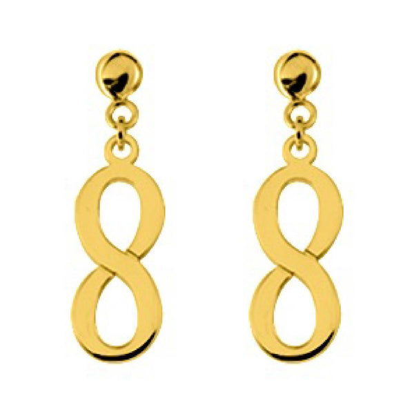 Boucles d'Oreilles Infini Pendantes Or 18 carats