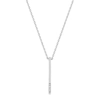 Collier Barre Diamant Or Blanc 18 carats