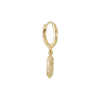 Boucle d'oreille géométrique Diamant or 9 Carats