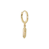 Boucle d'oreille géométrique Diamant or 9 Carats