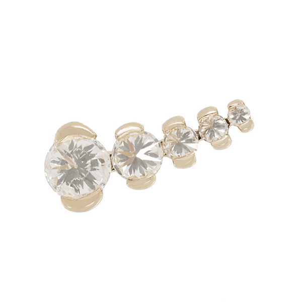 Puce d'oreille ligne Diamant Or 9 carats