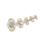 Puce d'oreille ligne Diamant Or 9 carats