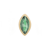 Puce d'oreille ovale Emeraude Or 9 carats