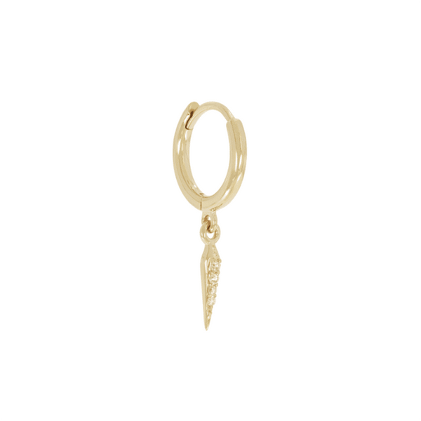 Boucle d'oreille pic Diamant Or 9 carats