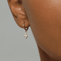 Boucle d'oreille détails Diamant Or 9 Carats