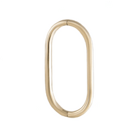 Boucle d'oreille ovale grande Or 9 carats