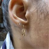 Boucles d'Oreilles Infini Pendantes Or 18 carats
